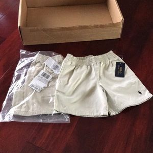 2 Ralph Lauren Polo Khaki sand shorts 4T NWT
